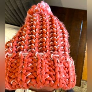 BP pink knitted winter hat